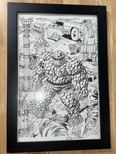 Ron Wilson Full Page Original Art Commission - The Thing 11x17” W Frame Included picture