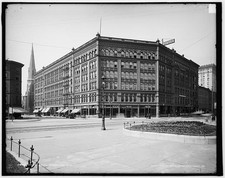 Syracuse New York Yates Hotel 1910s Downtown Street Scene Broadway Hotel picture