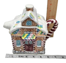Vintage Caffco 1995 Gingerbread House Decorative Teapot Christmas Candy Cane picture
