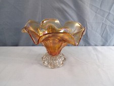 Vintage Imperial Marigold Carnival Glass Columbia Vase picture