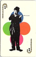 1972 Charlie Chaplin Educational Trading Card # 1 Cane picture