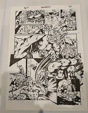 Eskivo Original Unpublished Comic Book Art Page 2 B&W Inked Original Story  picture