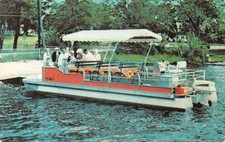 Sharon Massachusetts Camp Wonderland Hillcrest Lodge Pontoon Boat PC AA65540 picture