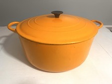 Vintage LE CREUSET G Dutch Oven 7.25 Qts Saffron / Marigold picture