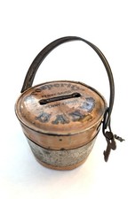 Vintage 1930-40's J Chein Prosperity Bank With Key Bucketwood Grain picture