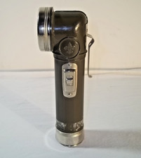 Vintage Boy Scout Angled Clip On Flashlight Working Bridgeport Metal Goods picture