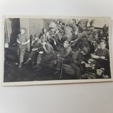 Navy Sailors on Deck 1910s 1920s Photo Vintage Antique Eating picture