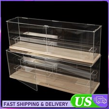 Clear Display Case Dustproof Box Stackable Toy Figure Collection Shelf US STOCK picture