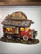Dept 56 TACO TOMBSDAY TACO TRUCK Halloween Village 6011448 NEW 2023 Snow Village picture