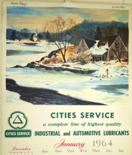 1964 VTG Citgo Cities Service Oil Gas Station Advertising Calendar Jack Pellew picture