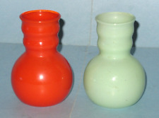 Pair (2) Fire-King Glass Bud Vases ~