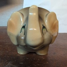 Shawnee Elephant Planter No. 759 Ceramic silver /Gold Hand Painted Vintage picture