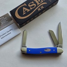 Case XX 16402 Royal Blue Synthetic Medium Stockman 4318 SS Knife Box Papers MIB picture
