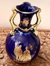 Vintage Limoges Cobalt Blue Miniature Vase picture