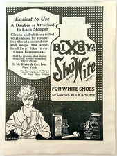 1920 Bixby's ShuWite Advertisement Shoe Cleaner Polish Antique Jet Oil Product picture