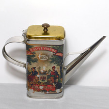 Vintage Huile D'Olive Vierge Vercherin Olive Oil Spout Drizzler Tin Can Nice FR picture