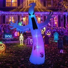 8 FT/12 FT Halloween Inflatables Ghost Outdoor Decorations Lighted Blow Up W/ picture