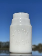 Pre-1900s Antique Jar  «CREME SIMON» Milk Glass picture