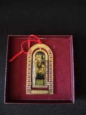 Vintage St Vincent Basilica Latrobe PA Window Gold Tone Ornament Boxed [7514] picture
