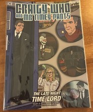 Craigy Who & Mr Timey Pants #50/250 Button Dr Who Craig Ferguson Late Late Show picture