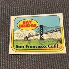 Vintage Bay Bridge San Francisco California Travel Decal picture
