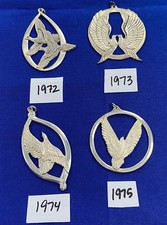 Wallace Sterling Silver Christmas Ornaments Set of 4 ORN2638 picture