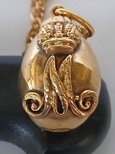 Silver Faberge Imperial Easter Egg Pedant Gold Plated picture