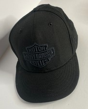 Harley-Davidson New Era 59FIFTY Black Fitted Hat Cap 7 1/2 Bar & Shield Logo picture