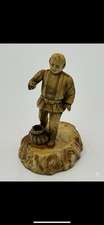 Vintage Japan Figurine Boy with Basket Resin Statue Mid Century Souvenir picture