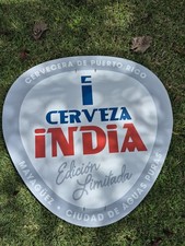 Rare Mayaguez Puerto Rico Cerveza India Beer Limited Edition Sign Original 🇵🇷 picture