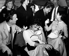 Italian actress Sophia Loren attending a party honour sister Maria- Old Photo picture