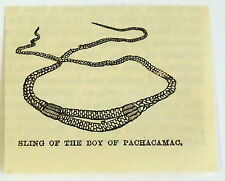 small 1883 magazine engraving ~ BOY'S SLING, PACHACAMAC Peru picture