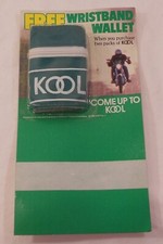 VINTAGE 1985 KOOL CIGARETTES PROMO WRISTBAND ZIP WRIST WALLET  NEW IN PACKAGE picture