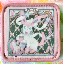 Sylveon Fabric Coaster Pokemon Center Exclusive -Eevee Collection New Sealed picture