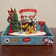 Ruz Disney Mickey & Minnie Mouse Mailbox Lake Lights Musical Christmas Animated picture