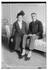 Brand Whitlock Wife Portrait 1910s Seated on Sofa Diplomat Journalist picture