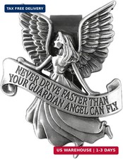 3D Guardian Angel Visor Clips for Cars,Exquisite Metal Guardian Angel for Car Vi picture
