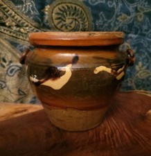 Mid 19th Century French Antique Confit Terracotta Pot Scarce Rare I-020 picture