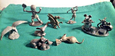 9 Retro Mini Pewter & Metal Figures Animals Mice Sports Most Marked Spoontiques+ picture