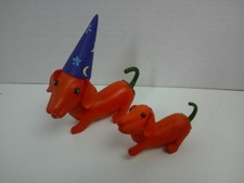 Homegrown Enesco Figurine Red Pepper Wizard Dachshund Rare Retired Set picture
