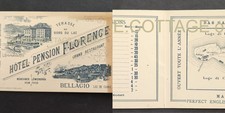 1898 antique HOTEL PENSION FLORENCE travel AD CARD excursions restaurants picture