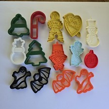 Vintage Plastic Cookie Cutter Lot of 13 - Hallmark, Pillsbury, Fox Run picture
