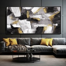 Kureful Large Gold Abstract Maximalist Wall Art 30x60 Inch picture