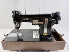 VINTAGE 1950's NECCHI BU NOVA SEWING MACHINE ORIGINAL CASE AND MANUAL  picture