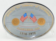 Vintage Douglas Oil Company of California Smoked Glass Trinket Tray Bicentennial picture