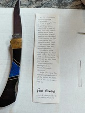 NEW UNUSED CUSTOM Santa Fe Stoneworks Knife Custom Inlay Lapis Lazuli BOX/PAPERS picture