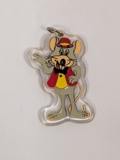 Vintage 1991 Chuck E Cheese Acrylic Keychain Tuxedo Retro ShowBiz Pizza MINT picture