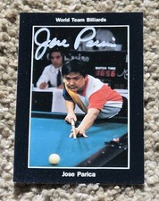 JOSE AMANG PARICA Pool World Team Billiards SIGNED AUTOGRAPHED trading Card VTG picture