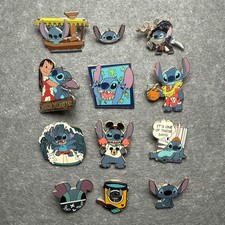 DISNEY Official Pin Trading Stitch Lot (x12) Lilo Jungle Cruise Hula Surfing +++ picture