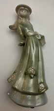 Greenbrier International Porcelain Young Lady with Basket 6.3/4” High Good Cond. picture